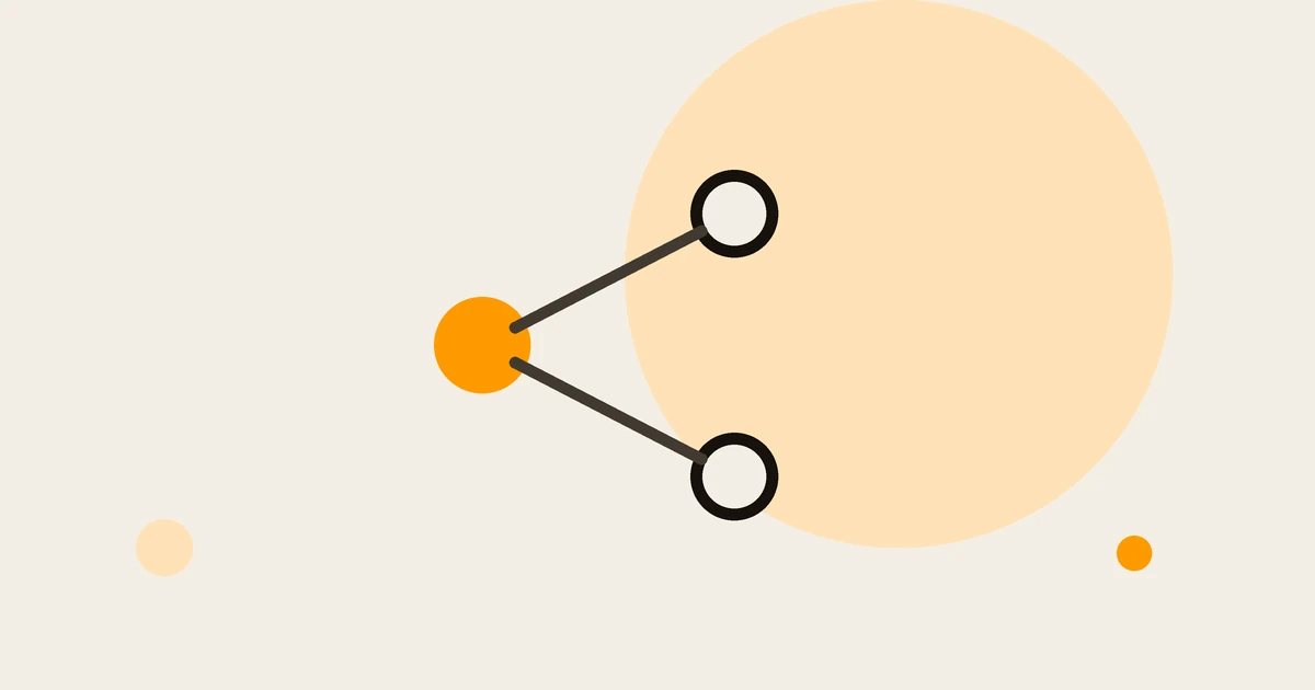 Flat illustration of a share icon.