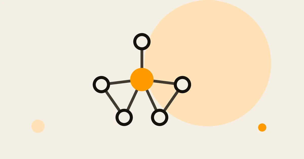 Flat illustration of a connected network.
