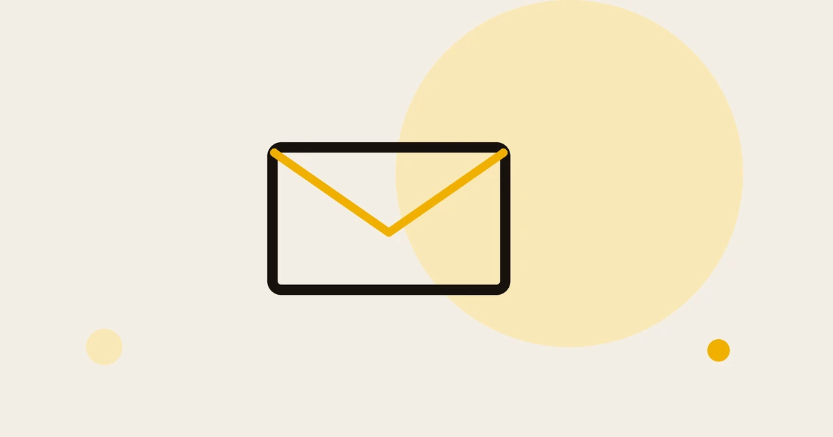 Flat illustration of an envelope.