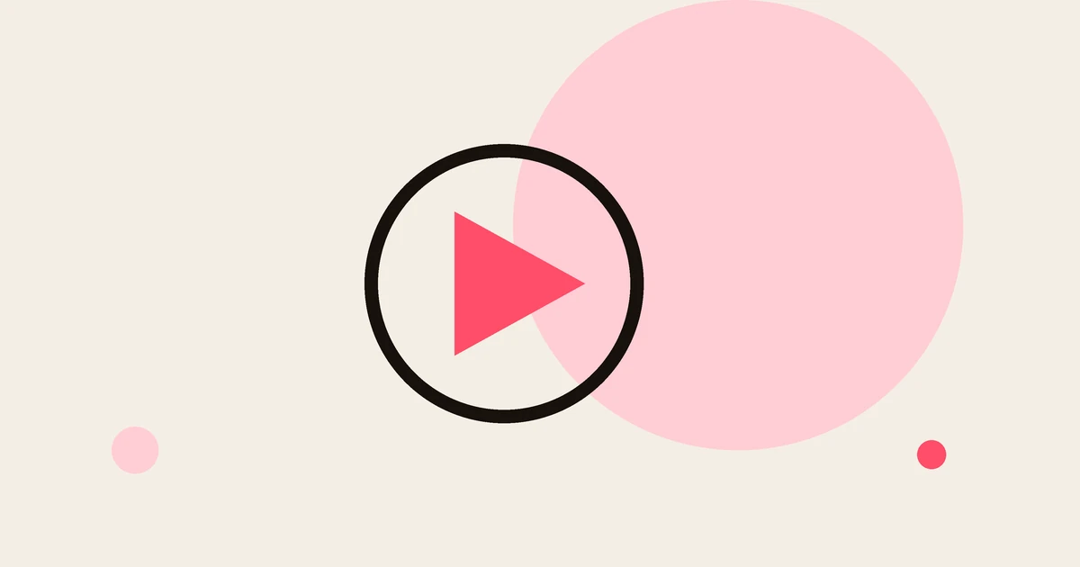 Flat illustration of a play button.