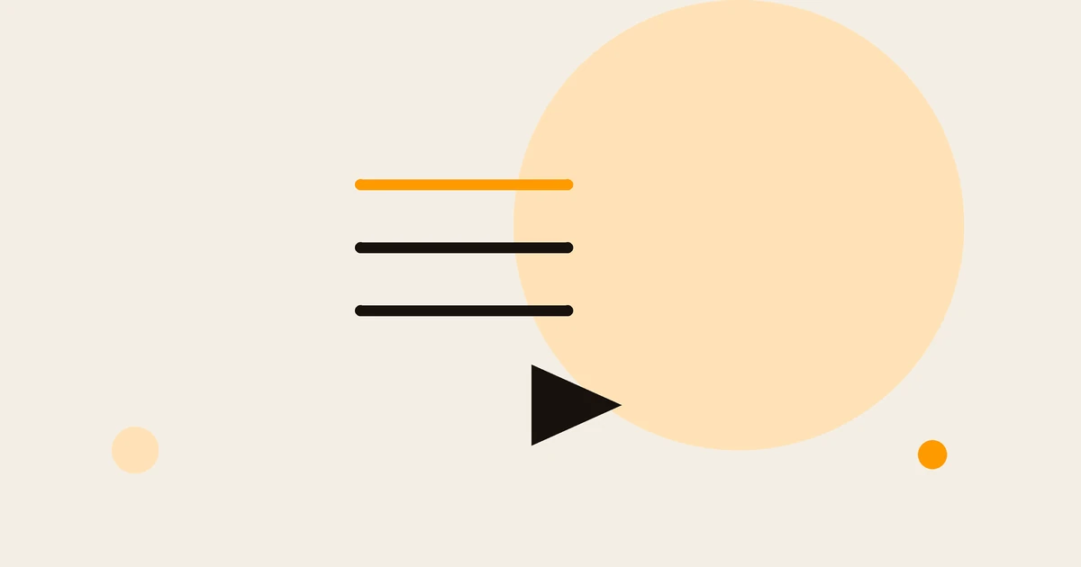 Flat illustration of a playlist.
