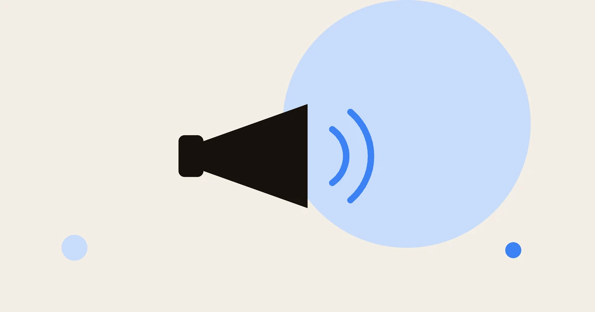 Flat illustration of a megaphone.