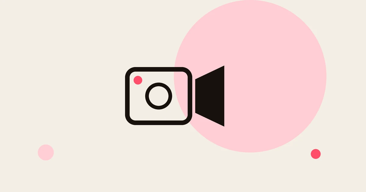 Flat illustration of a video camera, representing the decision to upgrade camera gear.