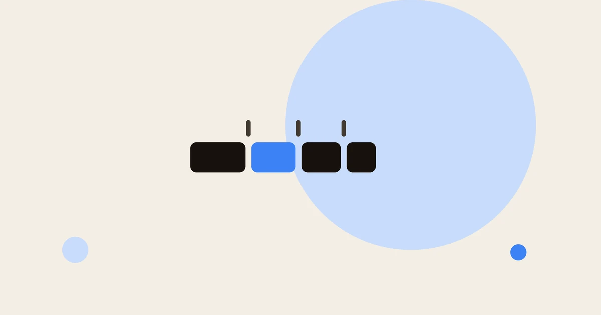 Flat illustration of a segmented progress bar.